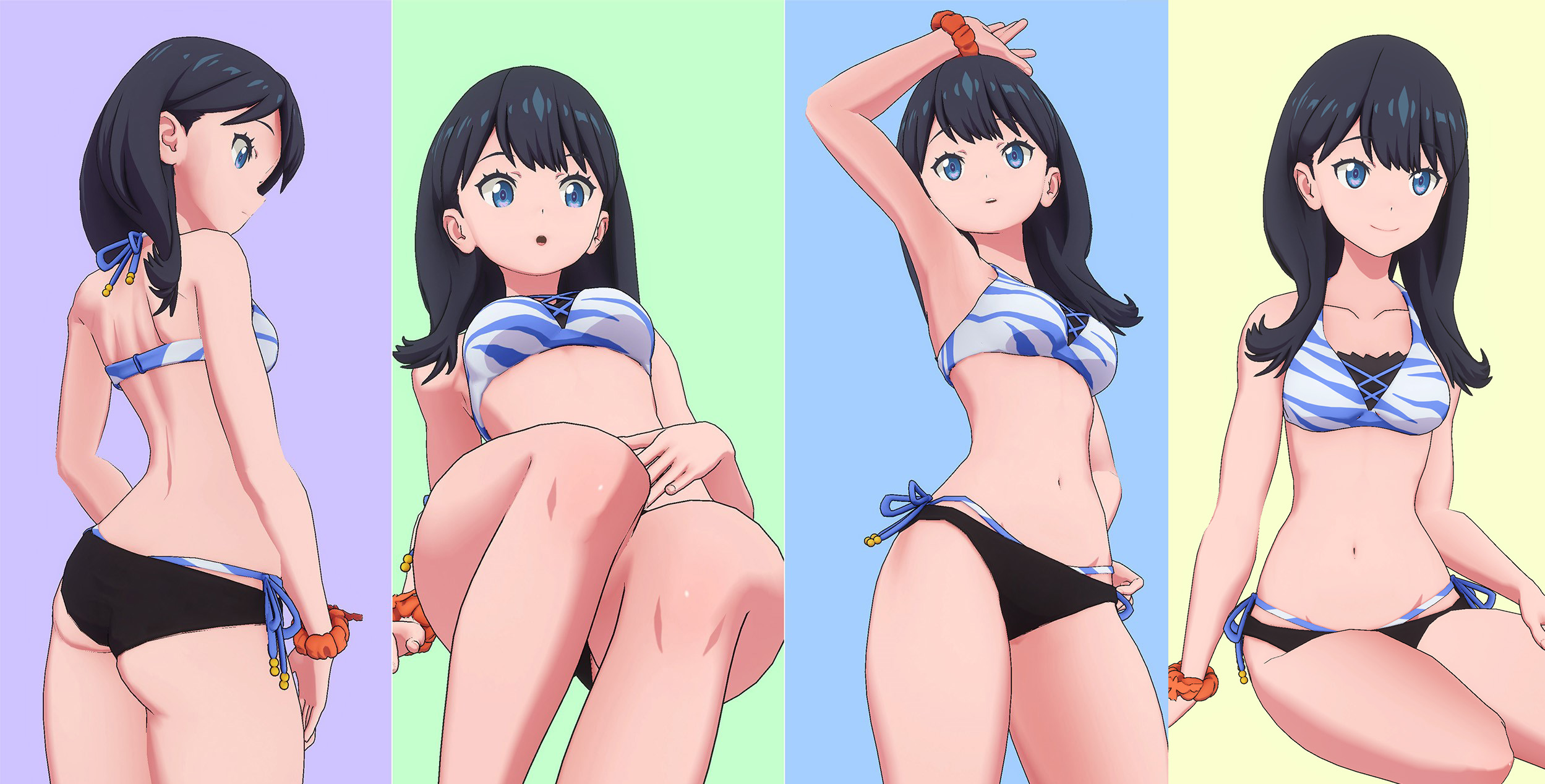 Rikka Takarada (Swimsuit Costume) is the second figure from 